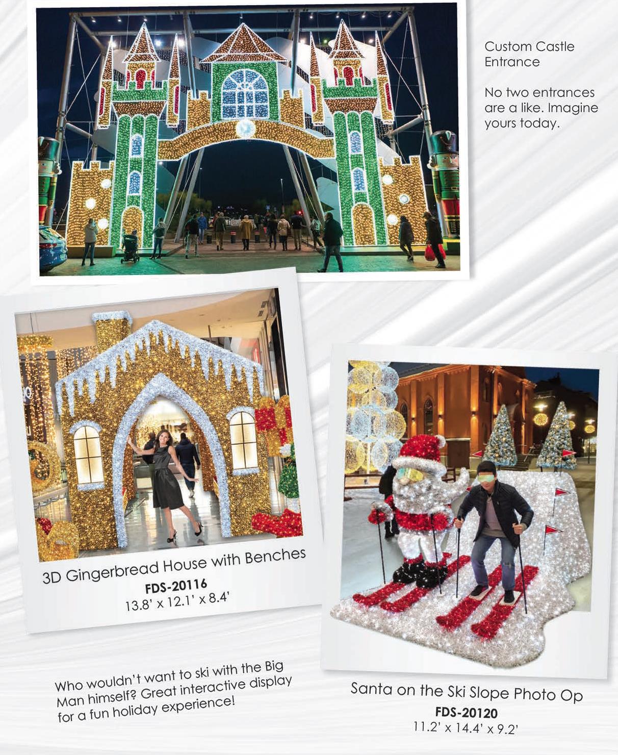 Three large displays for Christmas Photoshoots